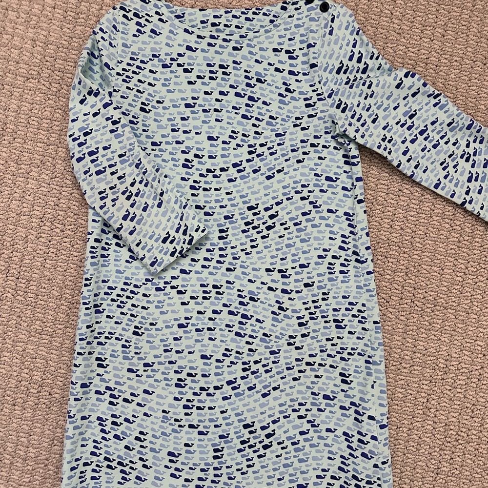 Vineyard Vines Blue Whale Pattern Shirt